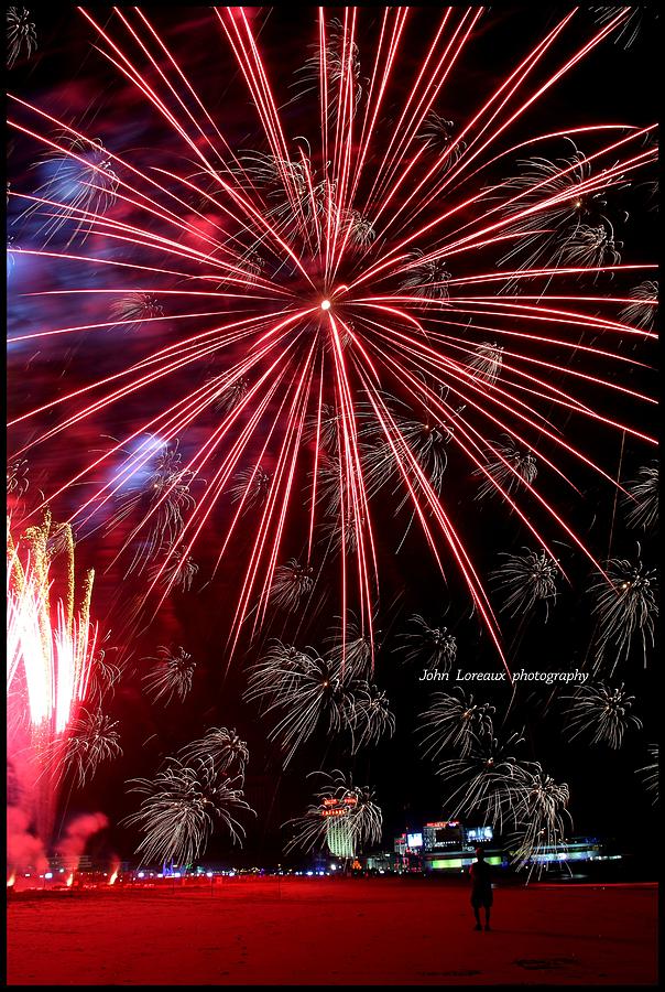 AC Fireworks Photograph by John Loreaux