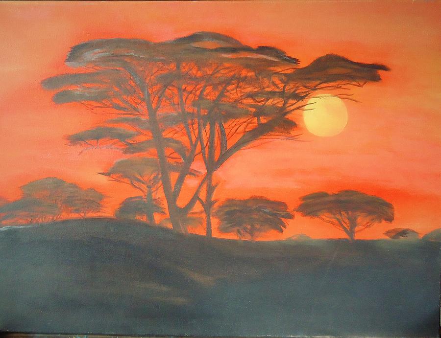 Tree Painting - Acacias by Claudia Lamprea