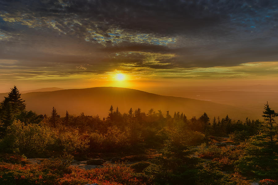Acadia Cadillac Mountain Sunset Photograph By Stan Dzugan Fine Art America