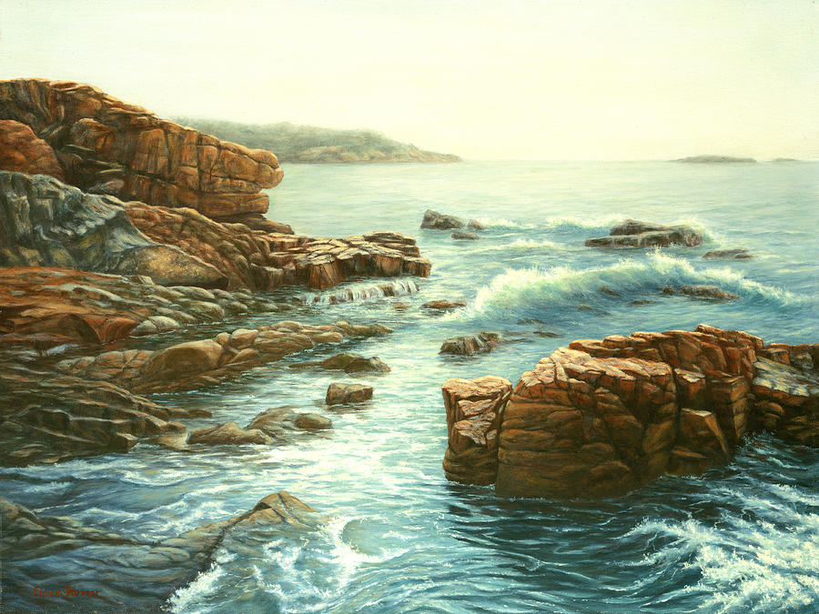 Acadia Coast, Acadia Maine Painting by Elaine Farmer