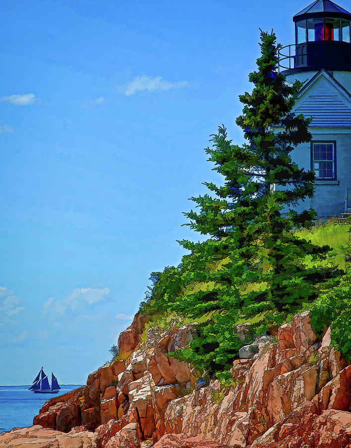 Acadia Lighthouse Photograph by David Thompsen