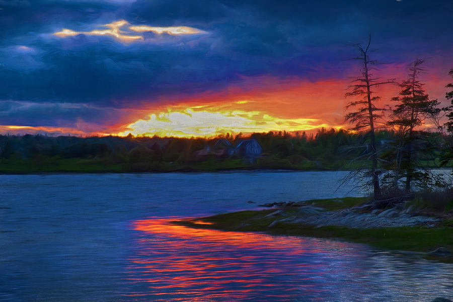 Acadia Maine sunset Photograph by Jeff Folger