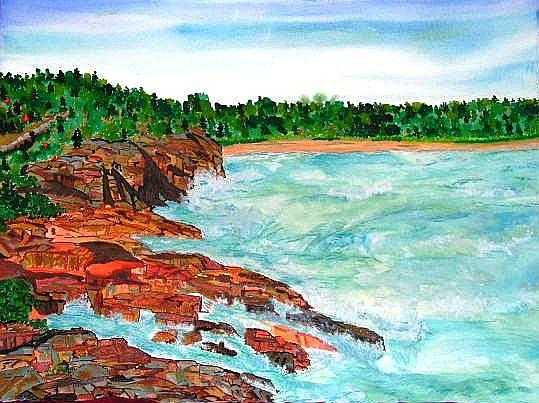 Acadia National Park Painting by Katina Cote - Fine Art America