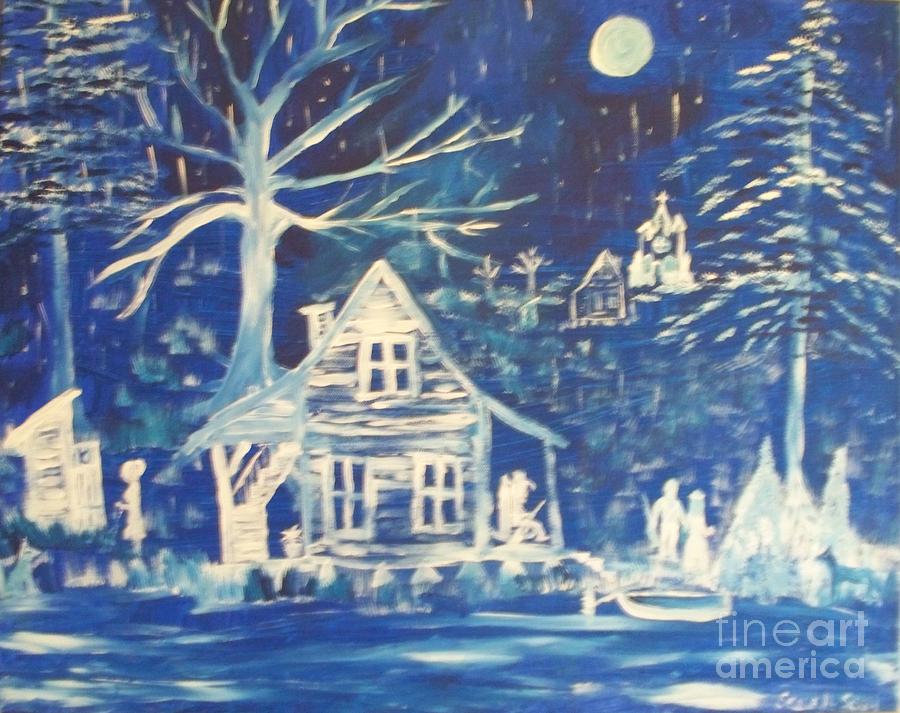 Acadian Blue Willow Painting by Seaux-N-Seau Soileau