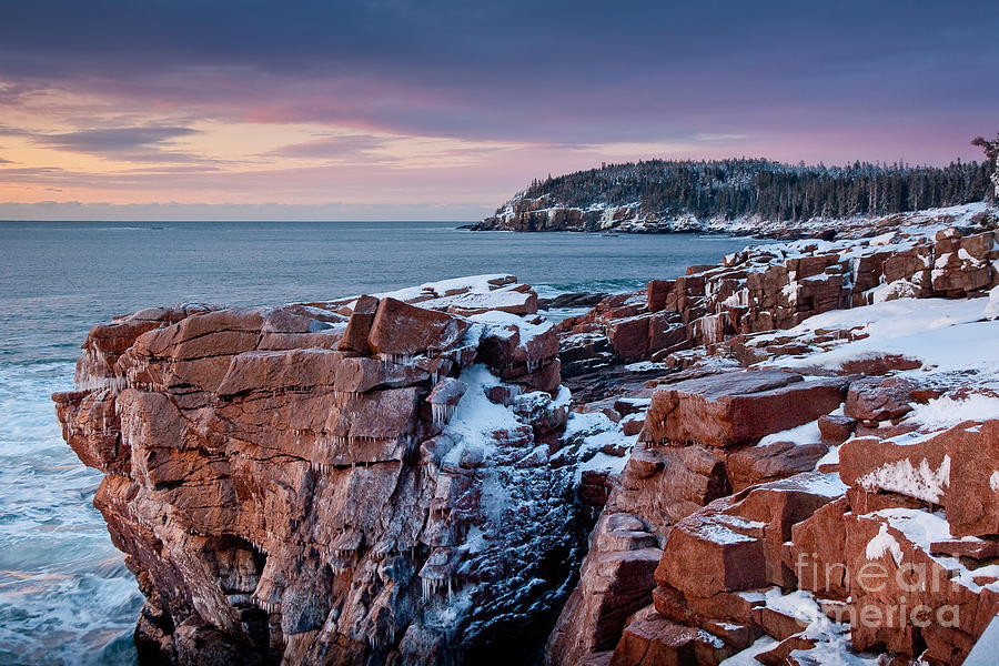 Acadian Cliffs Winter Sunrise 1 Photograph by Susan Cole Kelly