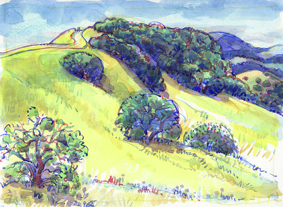 Acalanes Ridge, Lafayette, CA Painting by Judith Kunzle