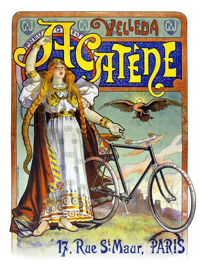 Vintage Painting - Acatene Velleda French Vintage Advertising Poster by Vintage Treasure