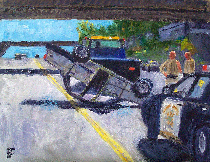 Accident Painting By Allen Forrest