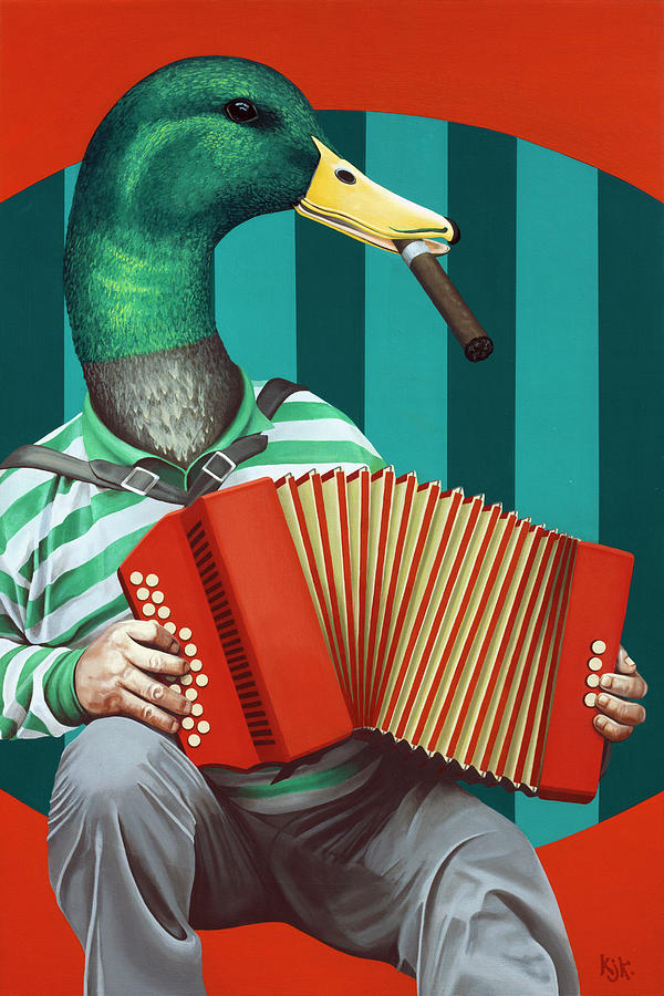 Duck Painting - Accordion To This by Kelly King