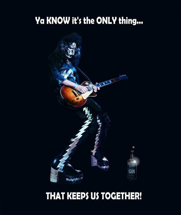 Ace Frehley Digital Art - Ace Cold Gin Frehley by Paul Long
