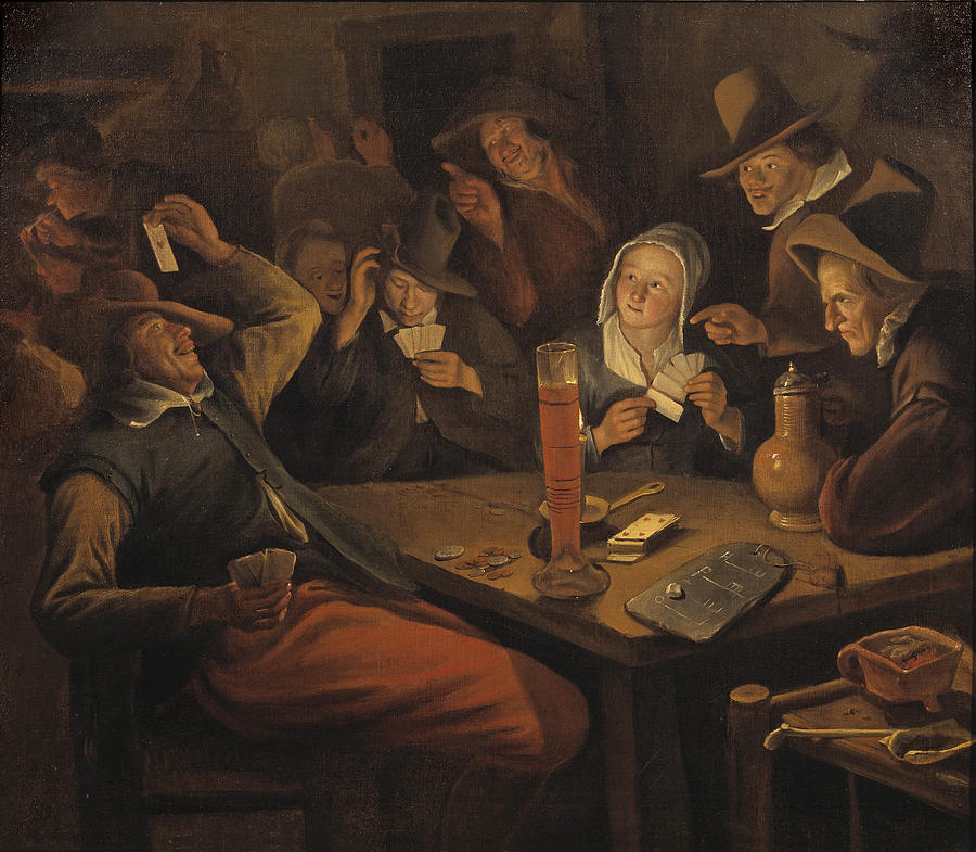 Ace of Hearts Painting by Jan Steen