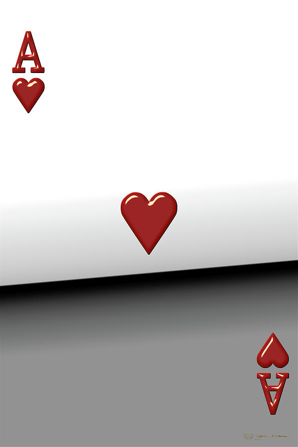 Ace of Hearts   Digital Art by Serge Averbukh