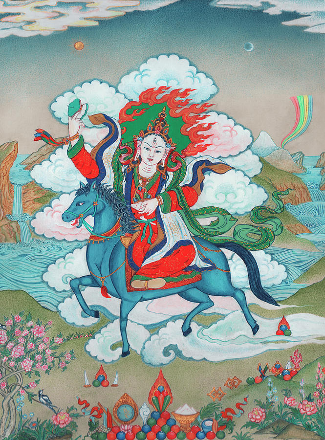 Achi Chokyi Drolma Painting By Angeli Lhadipa