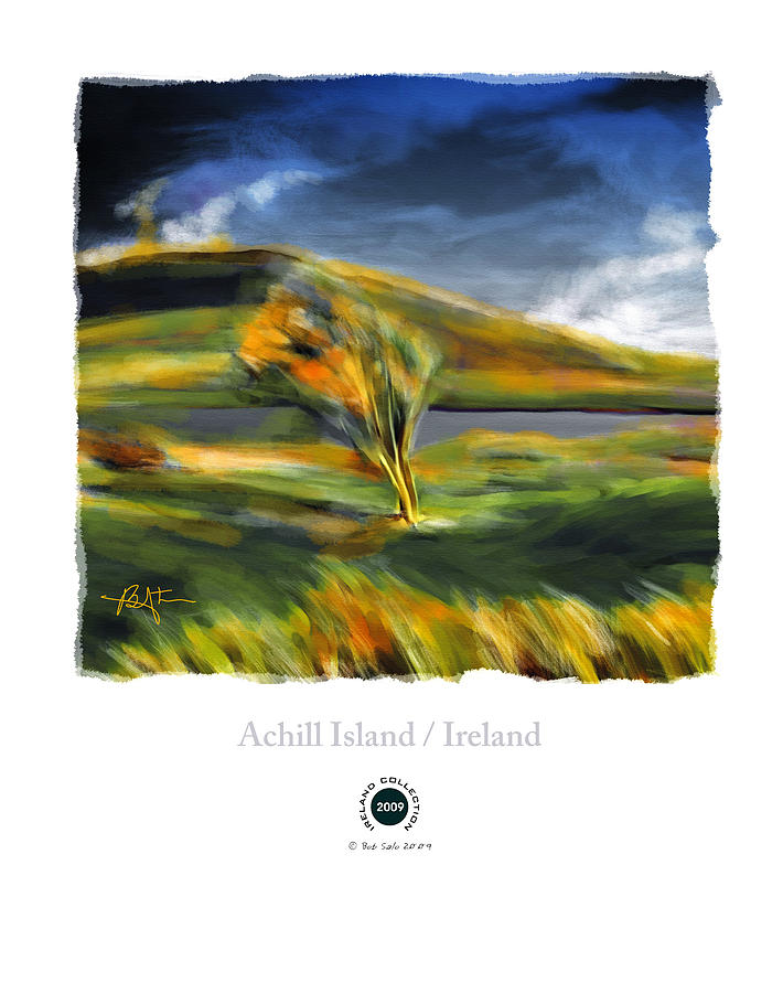 Achill Island Ireland Autumn Colors Painting by Bob Salo