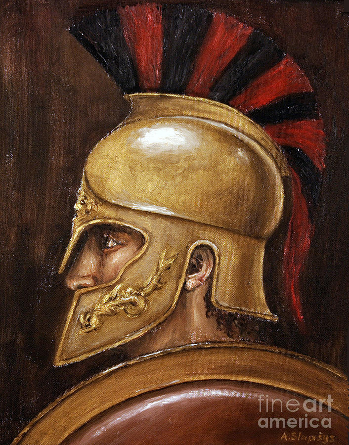 Achilles Painting by Arturas Slapsys