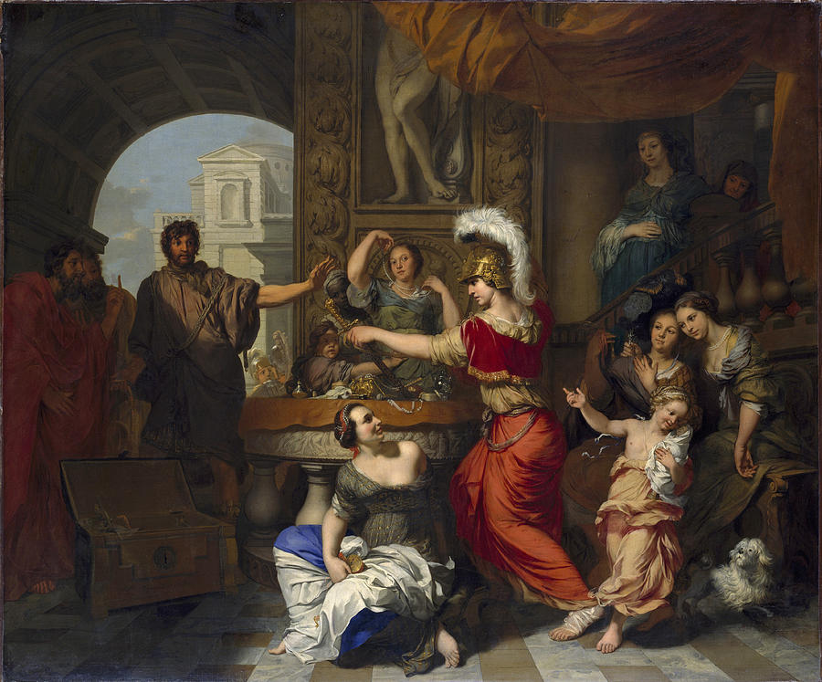 Achilles recognized by Ulysses at the Court of Lycomedes Painting by Gerard de Lairesse