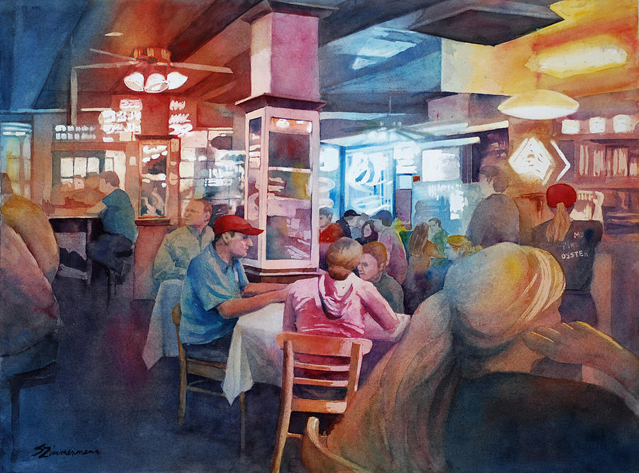 New Orleans Painting - Acme Oyster House by Sue Zimmermann
