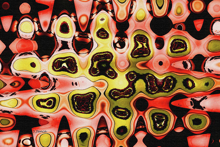 Textile Design Digital Art - Acorn And Manzanita Display Abstract by Tom Janca