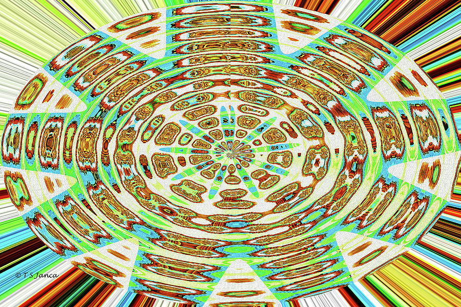 Acorn Oval Abstract Digital Art by Tom Janca