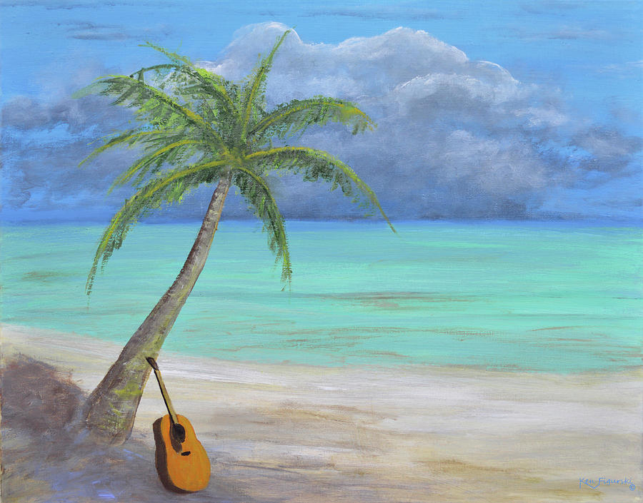 Acoustic Beach Painting by Ken Figurski
