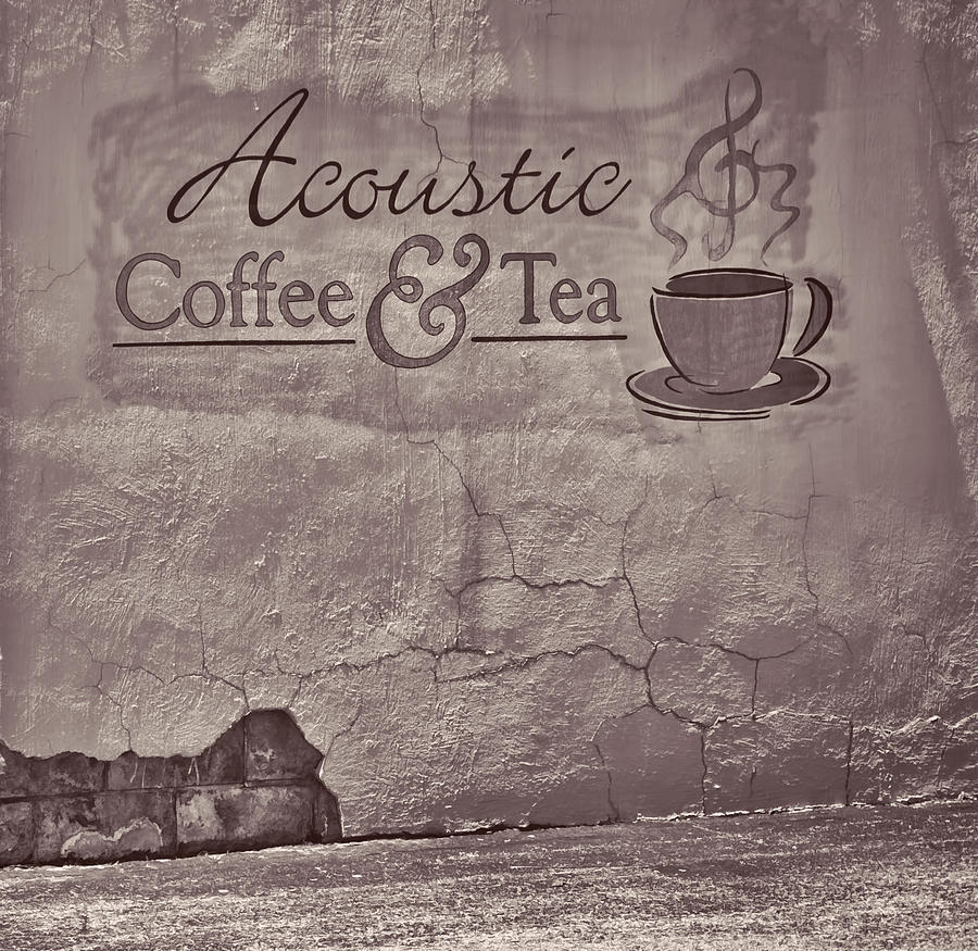 Acoustic Coffee and Tea - b/w platinum1b Photograph by Greg Jackson
