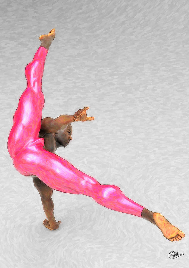 Dancer Digital Art - Acrobatic dancer by Quim Abella