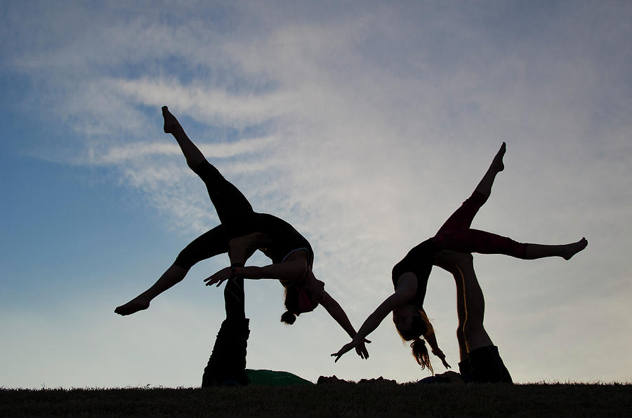 Acrobats on the Levee Photograph by Pam Kaster