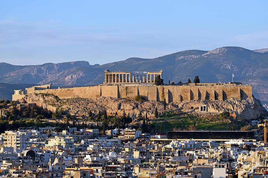 Acropolis in Athens during sunset Photograph by George Atsametakis