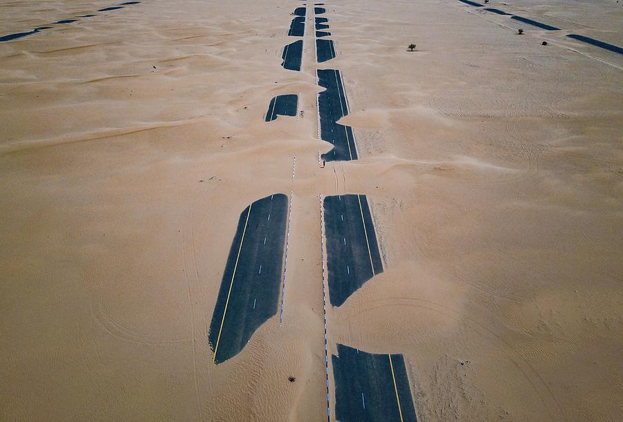 Road Photograph - Across Sahara by Johannes Schwaerzler