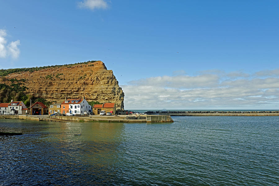 Across Staithes Harbour To Cowbar Nab Photograph by Rod Johnson