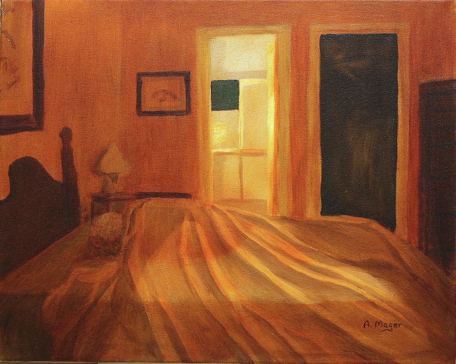 Across the Bed Painting by Alan Mager