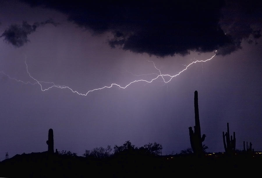 Lightning Photograph - Across the Desert by James BO Insogna