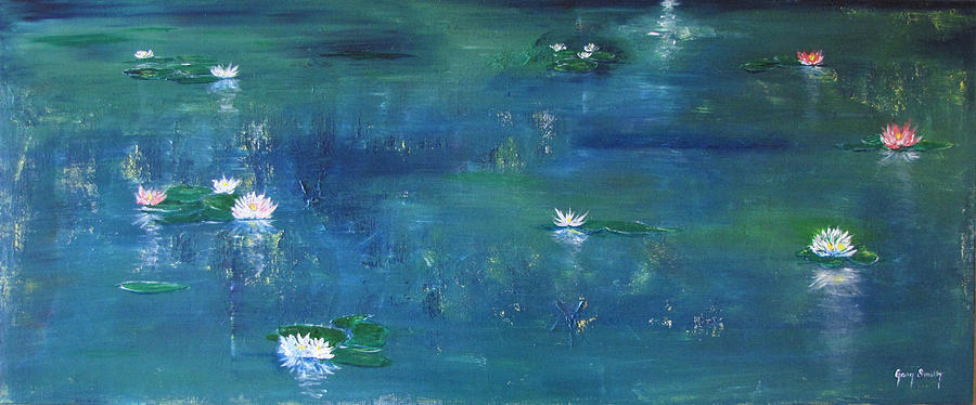 Across the Lily Pond Painting by Gary Smith