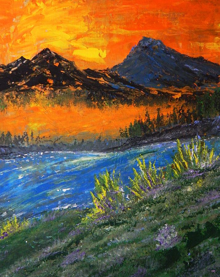 Across The River Painting by Everette McMahan jr