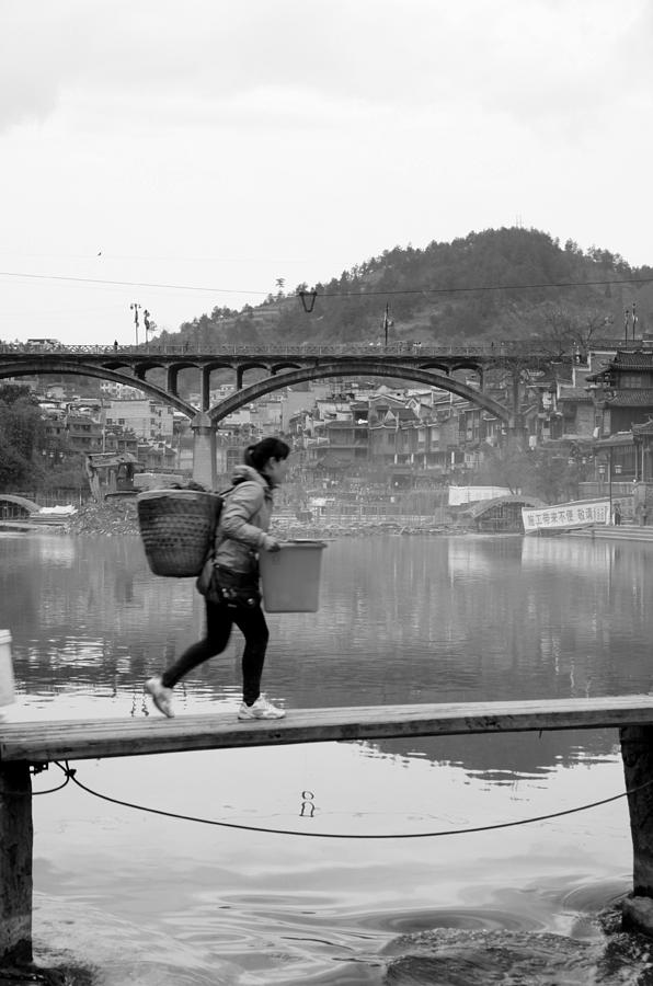 Phoenix Photograph - Across the Tuojiang River by Valentino Visentini