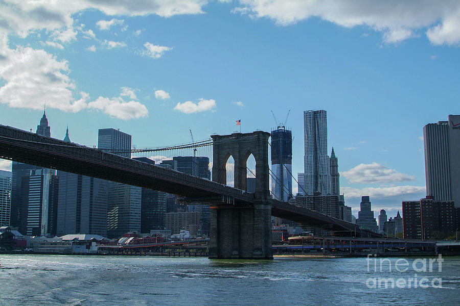 Brooklyn Bridge Photograph - Across to Manhattan New York New York by Christal Randolph
