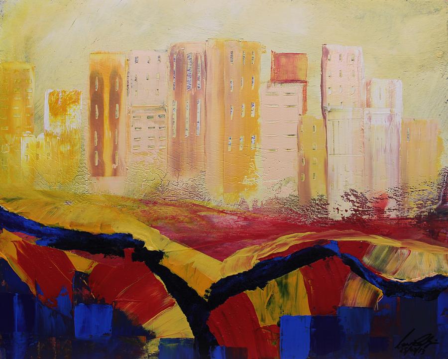 Architecture Painting - Acrylic MSC 141 by Mario Sergio Calzi
