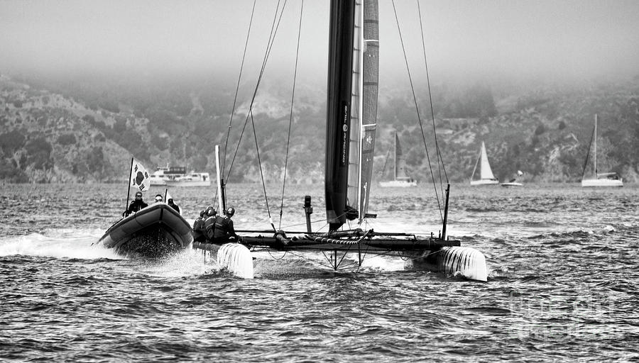 Action 34th Americas Cup Photograph by Chuck Kuhn