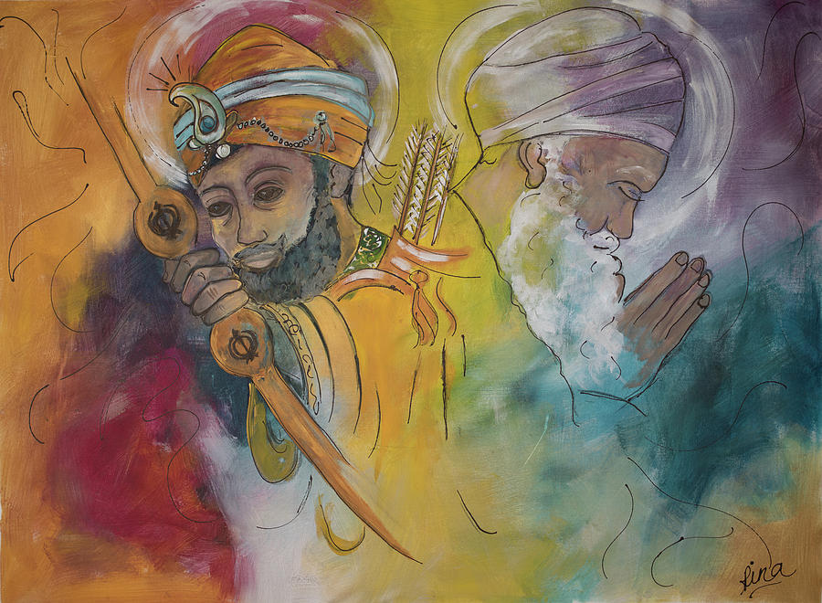 Action In Peace Painting by Rina Bhabra