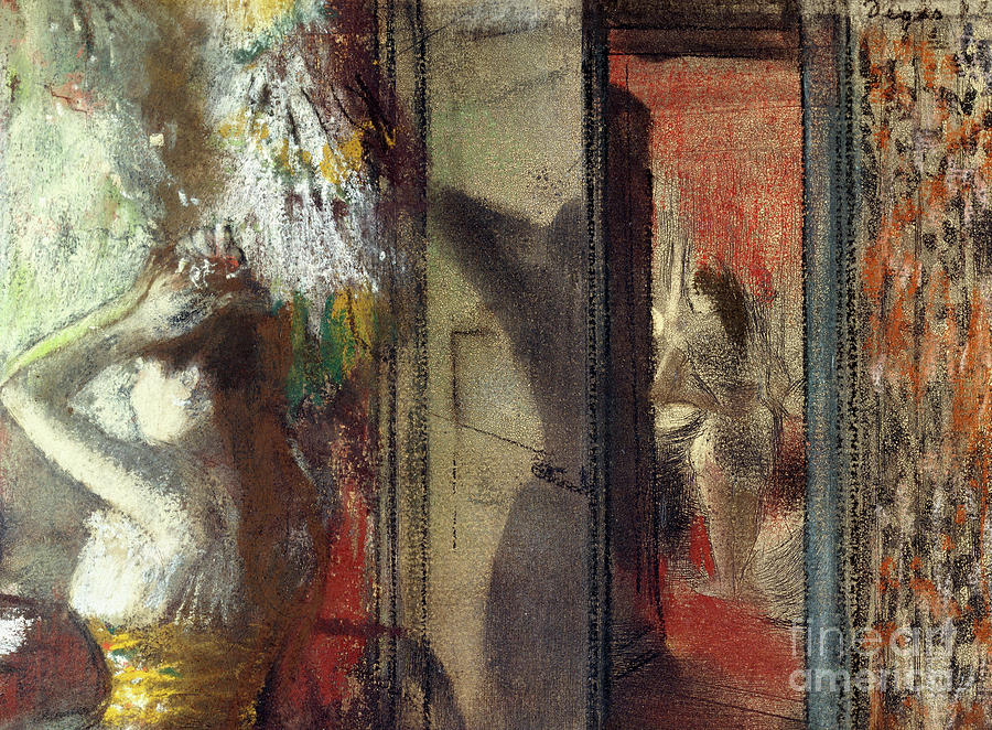 Actresses Dressing Room Pastel by Edgar Degas
