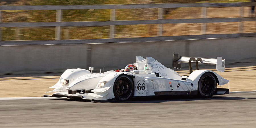 In The Lead - Acura ARX-02 Number 66 at Laguna Seca Raceway Photograph by Darin Volpe