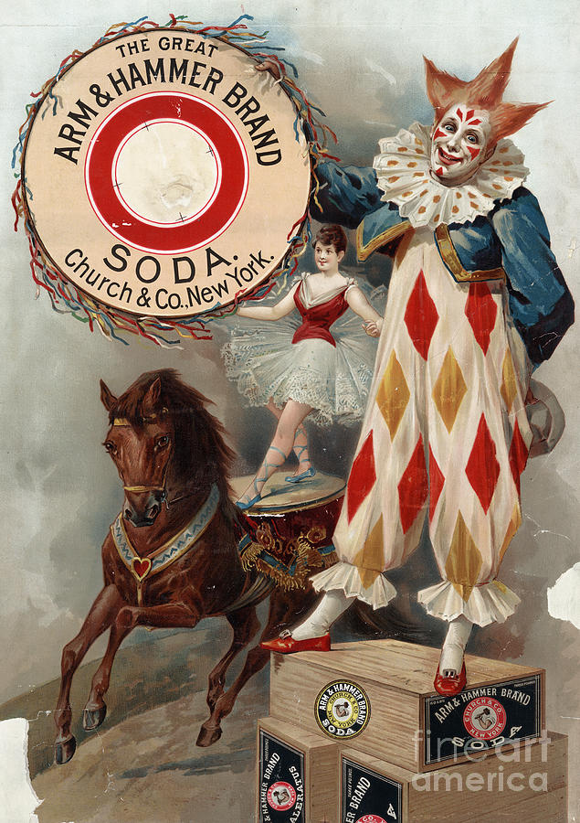 AD, ARM AND HAMMER, c1900.  Drawing by Granger