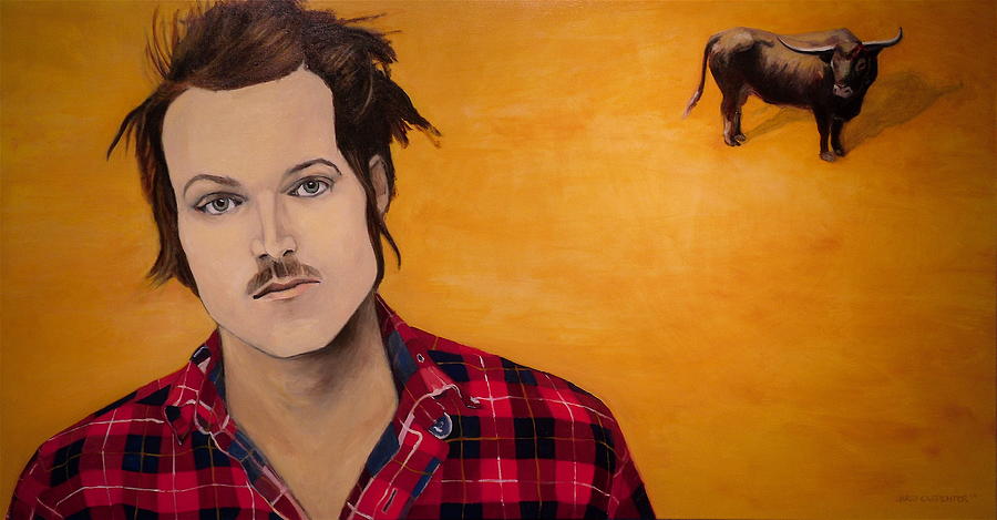 Bull Painting - Adam and Bull by Jared Carpenter