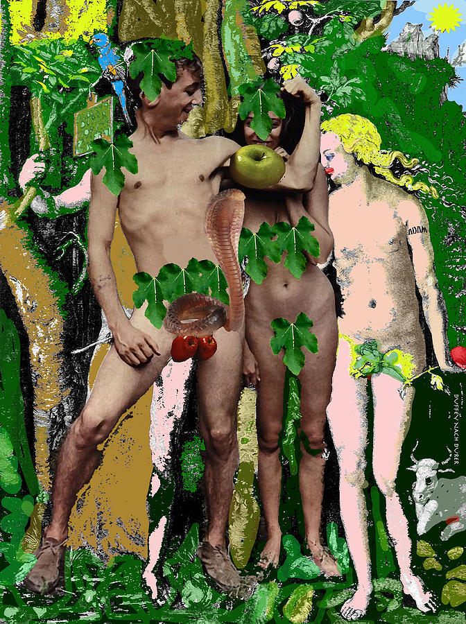Adam And Eve Before And After -nach Durer Digital Art by Doug Duffey