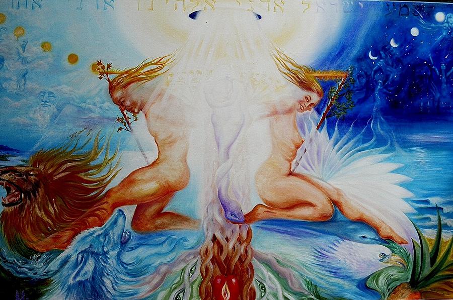 Adam and Eve Begin The Journey Painting by Sofanya White