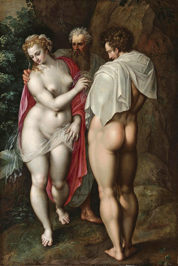 Adam and Eve Painting by Jacob de Backer