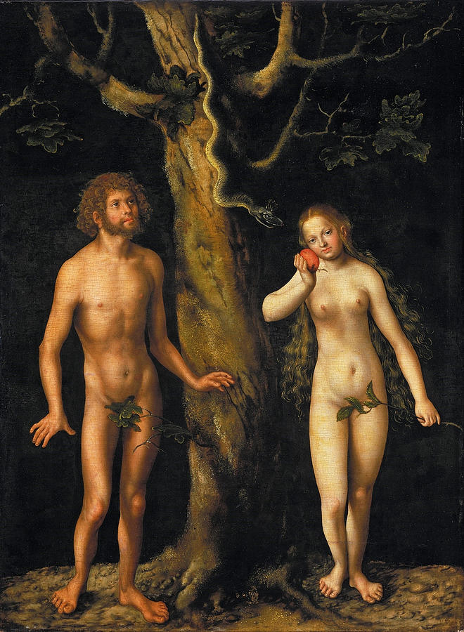 Adam and Eve Painting by Lucas Cranach the Elder