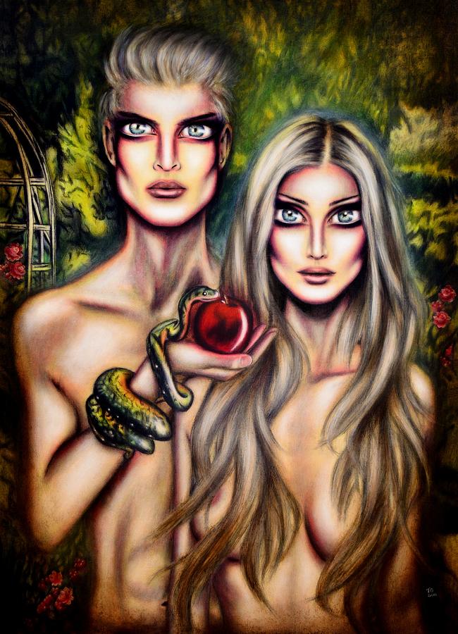 Adam And Eve In The Garden Of Eden Painting