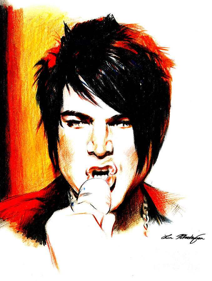 Adam Lambert Drawing - Adam Lambert by Lin Petershagen