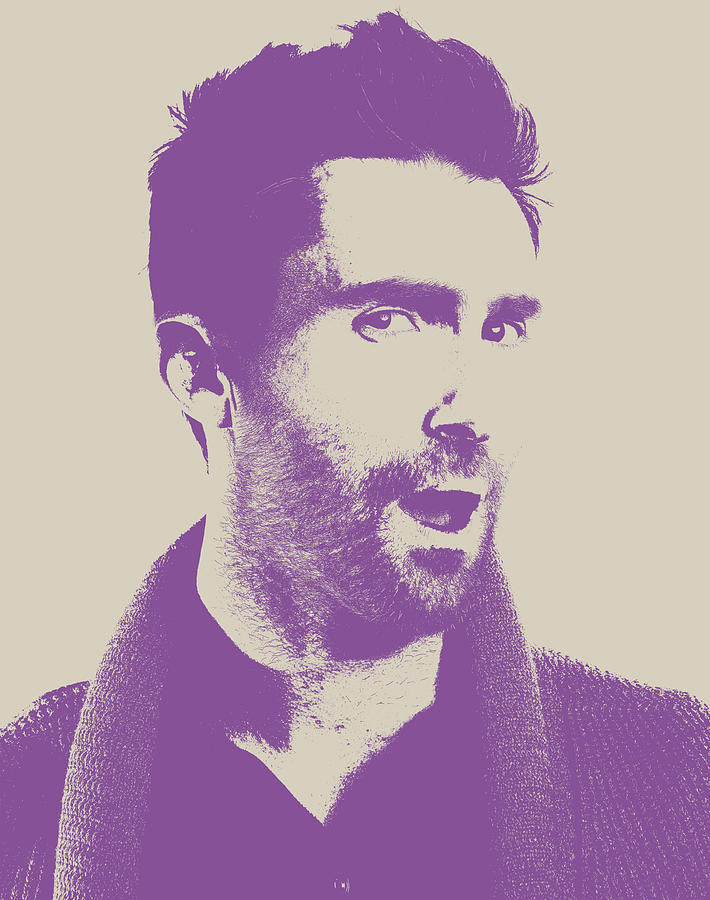 Maroon 5 Mixed Media - Adam Levine Maroon 5 Vector Pop Art Portrait by Design Turnpike